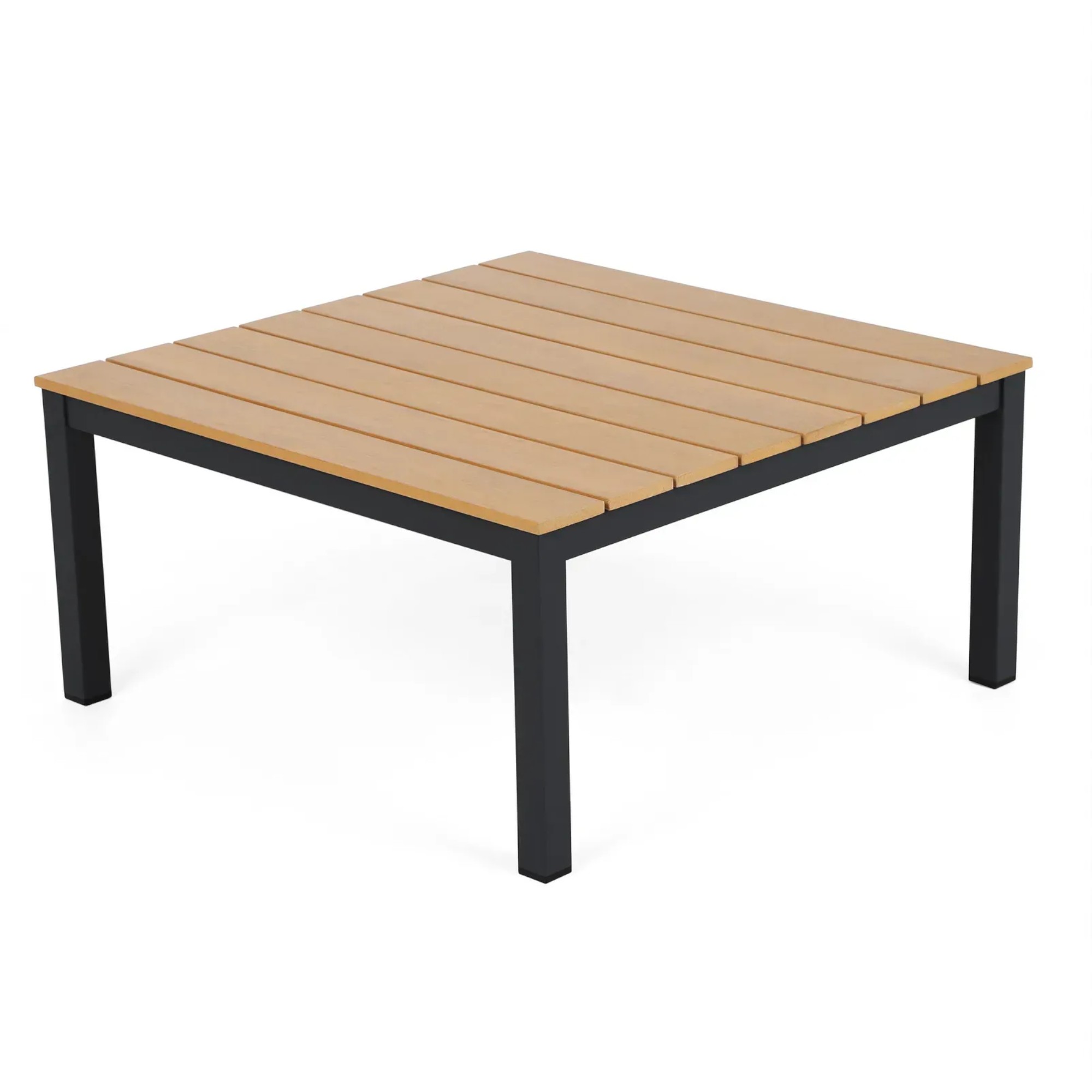 Modern L-Shaped Stain Steel Outdoor Sofa Set with Aciaca Coffee Table β Available in Gray & Black - Image 7